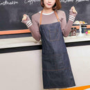 Denim Hotel Baking Apron Adjustable Sleeveless Chef Cooking Kitchen Women's 89Z8