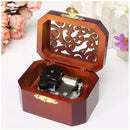 classic octagon Woody wind up music box