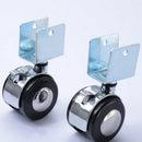 4Pcs 2 Inch Crib Casters Cabinet Clamp with Brake Wheels Nylon Furniture Ha