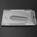 New 1PC Double Sided Hard Plastic Vertical ID Card Badge Pass Card Holder Cover