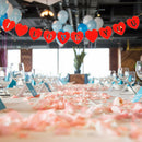 Wooden Hollowed I LOVE YOU Wedding Pendant Festival Party Hanging Ornaments A