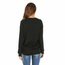Women's Long Sleeve T Shirts Stitching Casual Loose Pullover Tunic Tops O N