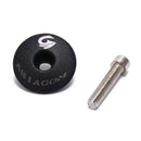 3k carbon fiber glossy road mountain bike cycling headset stem top cap +bolt SME