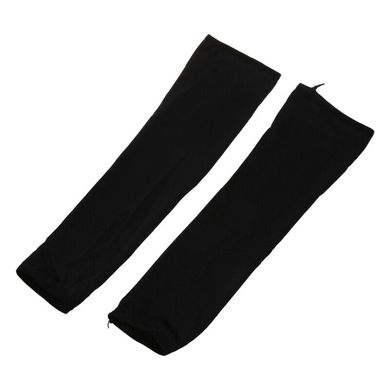 1 x Pair of Arms Sleeves Sleeves Anti-UV Black Sports Cycling W1Y7