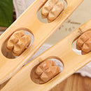 18"Handy Bamboo Massager Back Scratcher Wooden Body Stick Roller Itch Relaxer MO