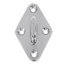 6mm 316 Stainless Steel Heavy Duty Marine Boat Diamond Pad Eye Plate, 2PACKS