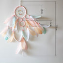 Feather Crafts Dream Catcher Brown Wind Chimes Handmade Dreamcatcher NetB Hn