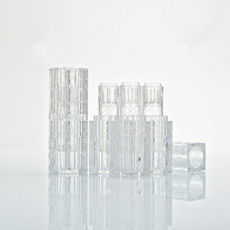 10Pcs Empty lipstick Plastic Lip Balm Container Tubes Caps DIY NEW