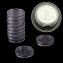 10Pcs 18mm plastic round applied clear cases coin storage capsules holder  LJ