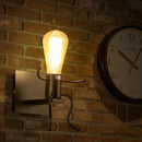 Creative wall lamp E27 Man shape sconce Cute light Iron interior wall light