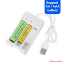 3 Slot Universal AA/AAA Ni-MH USB Battery Charger Dock Cradle with LED Deluxe