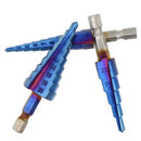 3Pcs Hss 1/4 Hex Shank Blue Coated Step Drill Bit Cutting Tool Smoother Dri S9E1