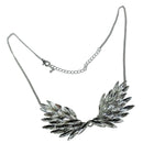 Fashion Large Rhinestone Angel Wing Pendant Statement Necklace Accessories