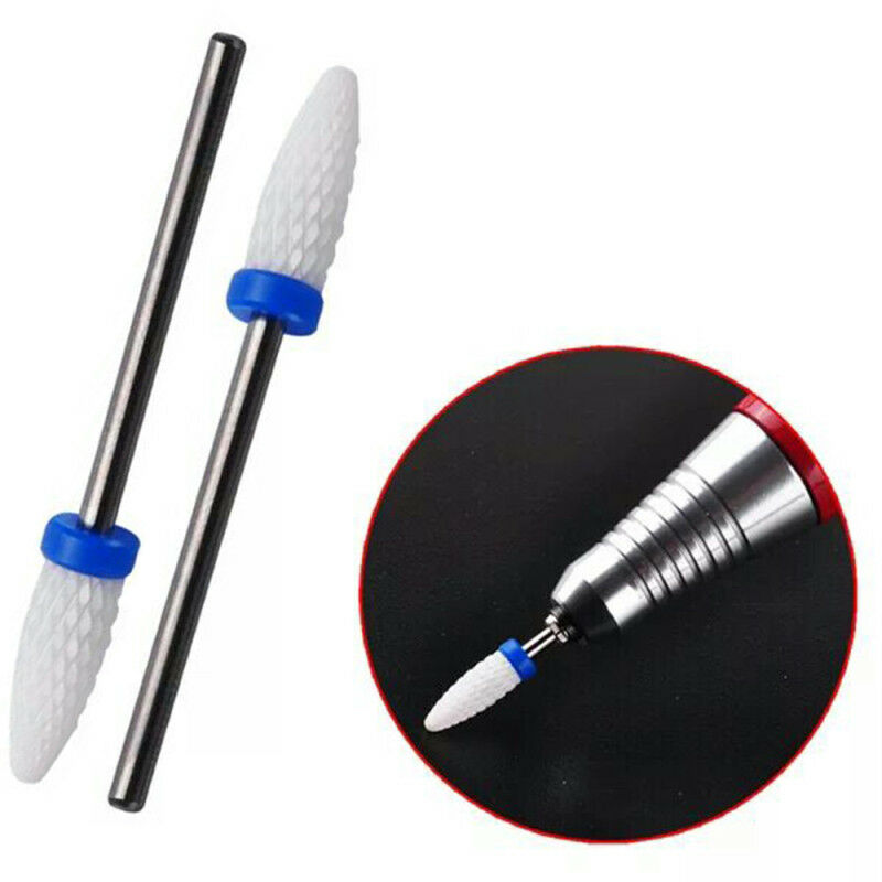 Ceramic Nail Drill Bit For Electric Manicure Machine 3/32" Shank Cuticle Clean