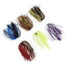 10x Silicone Fishing Skirt Rubber Spinner Bait Bass Jig Lure Fishing Making