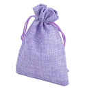 Lot of 10pcs Jewelry Bag Gift bag Sliding cord burlap bag-Purple N6L6