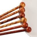 6 Pieces Retro Style Printed Wooden Hairpin Needle Headdress Jewelry Accessories