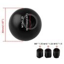 Universal Car Gear Shift Knob Shifter Lever Round Shape Carbon Fiber Black