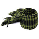 Unisex Scarf Cotton Lightweight Plaid Tassel Arab Desert Shemagh, Green N6M2