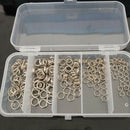 Stainless Steel 200pcs 5 Size Fishing lures Split Rings For Fish Snap Con ARB