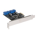 U3N014S PW4 Desktop Front PCIe Transfer USB3.0 19PIN Interface Adapter Card