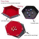 Dice Rolling Tray Dice PU Folding Hexagon Tray Dice and Game Storage Tray f O4X2