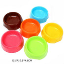 Candy Color Plastic Dog Light Single Bowl Water Food Cat Feeder Pet Supply A