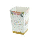 10pcs   Party Popcorn Box Happy Birthday Party Candy Box for kids Gifts ME