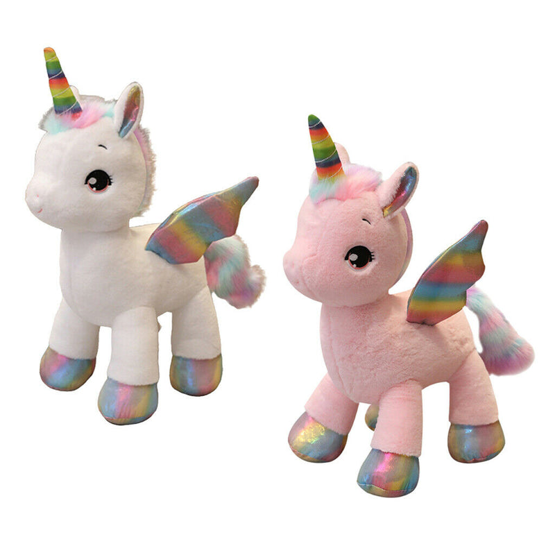 Cute Rainbow Unicorn Horse Plush Soft Toys for Kids Girl Birthday Gift Pink