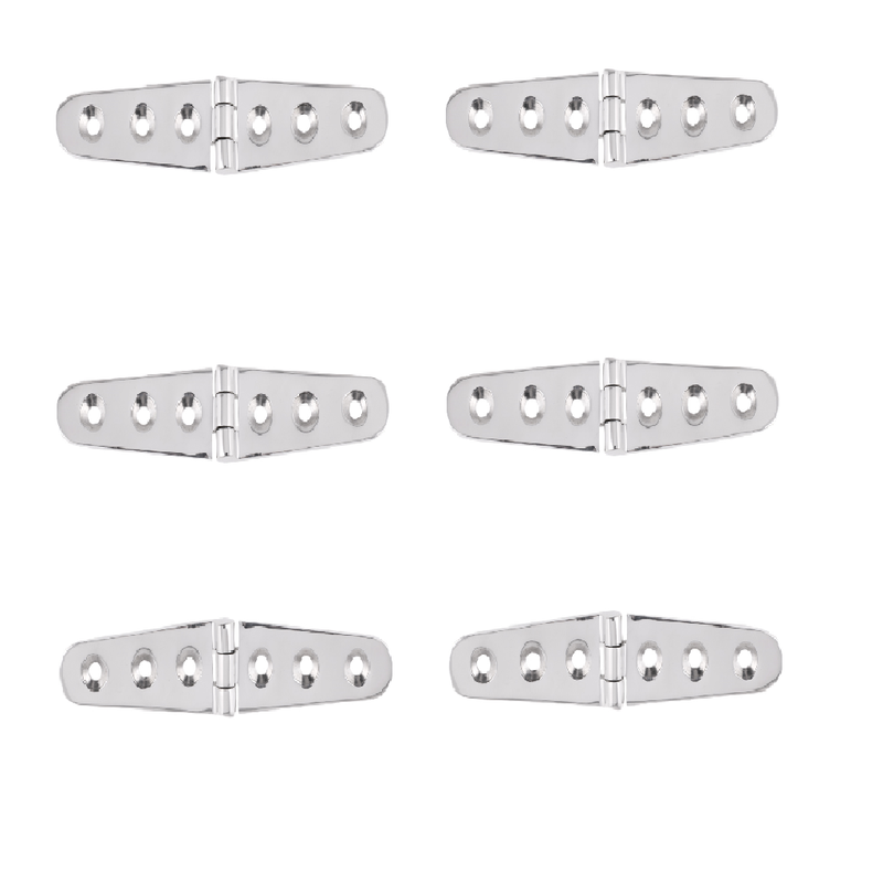 6X Heavy Duty 316 Stainless Steel Cast Boat / Marine Strap Hinge 6 x 1 Inch