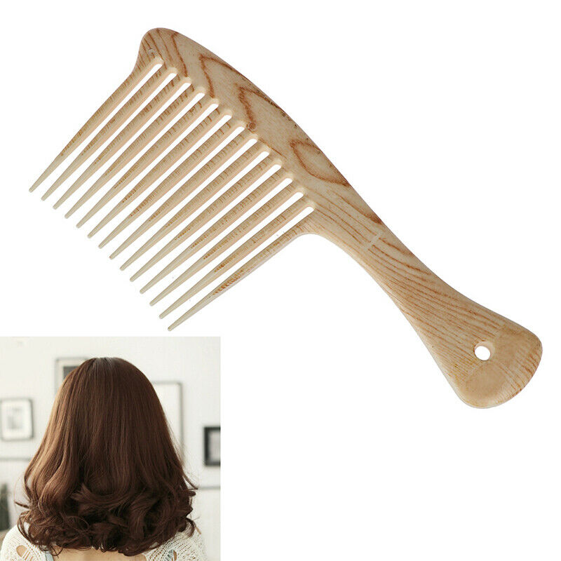 1X Large Wide Tooth Comb Hair Detangling Hairdressing Rake Comb Suitable  Sa Jf