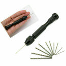 Micro Mini Aluminum Hand Drill With Keyless Chuck + Twist W Z3L0 Tools 10 D H2S6