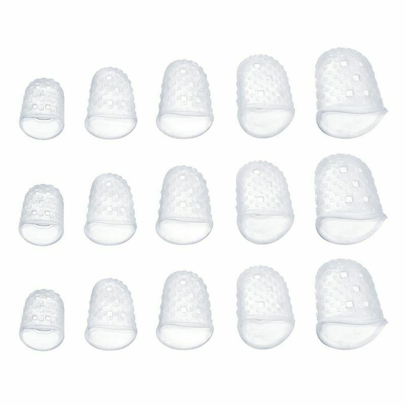 Meideal 15 pcs Clear Guitar Fingertip Protectors in 5 Sizes Silicone for Gu