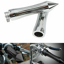 Chrome Billet Spike Handlebar Hand Grips For Motorcycle 1" 25mm HandlebarFT