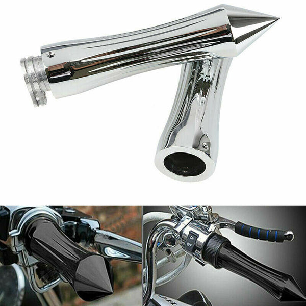 Chrome Billet Spike Handlebar Hand Grips For Motorcycle 1" 25mm HandlebarFT