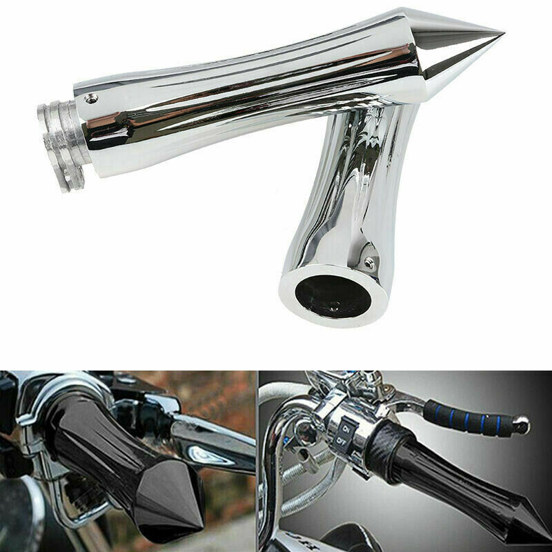 Chrome Billet Spike Handlebar Hand Grips For Motorcycle 1" 25mm HandlebarFT
