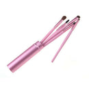 5 Pcs Makeup Brush cosmetic brush of eye shadow with round tube (pink)