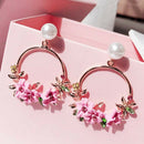 Charm Women Flower Drop Dangle Earrings Jewelry Ear Studs Wedding Jewelry Gift3C
