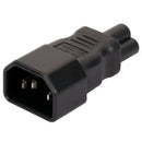 IEC320 C14 To C5 Pdu UPS Plug Female Power Adapter Converter  60x29x20mm