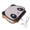 USB Rechargeable 2W Wooden Folding LED Night Light Folding Book Lamp Panda