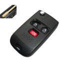 Flip Key Shell + Key Blank Refit Remote Key Fob 3 Button Fit for Ford Mazda H1K4
