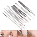 9Pcs Blackhead Acne Comedone Pimple Blemish Extractor Remover Tool Kit Set LJ