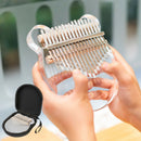 Transparent Kalimba Acrylic 17 Keys with Tuning Hammer and Case for Beginners