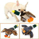Realistic Pet Puppy Dog Chew Squeaker Squeaky Sound Wild Duck Plush Funny Toys