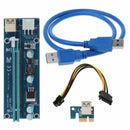 Ver009S Pci Express 6 Pin To Sata 1X 16X Usb 3.0 Extender Adapter Led Btc M