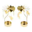 2pcs Rotating Candle Holder Mood Light Holder Indoor Home Desktop Decoration