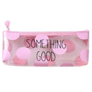 1 Pc Cute Cat Pencil Cases For Girls Pink Pvc Transparent Pen Bag School Su J7T7