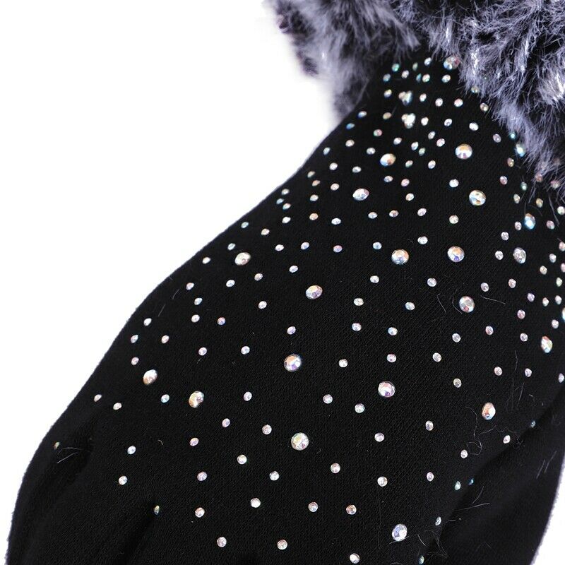 Gloves, Women winter outdoor sports gloves touch screen warm gloves (black)