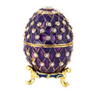 Novelty Easter Egg Jewelry Box Crystal Trinket Holder Ornament Desktop Decors