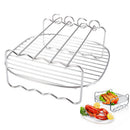 Barbecue Replacement Air Fryer Stainless Steel Double-deck Baking Tray Holder
